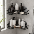 No-Drill Bathroom Corner Shelf