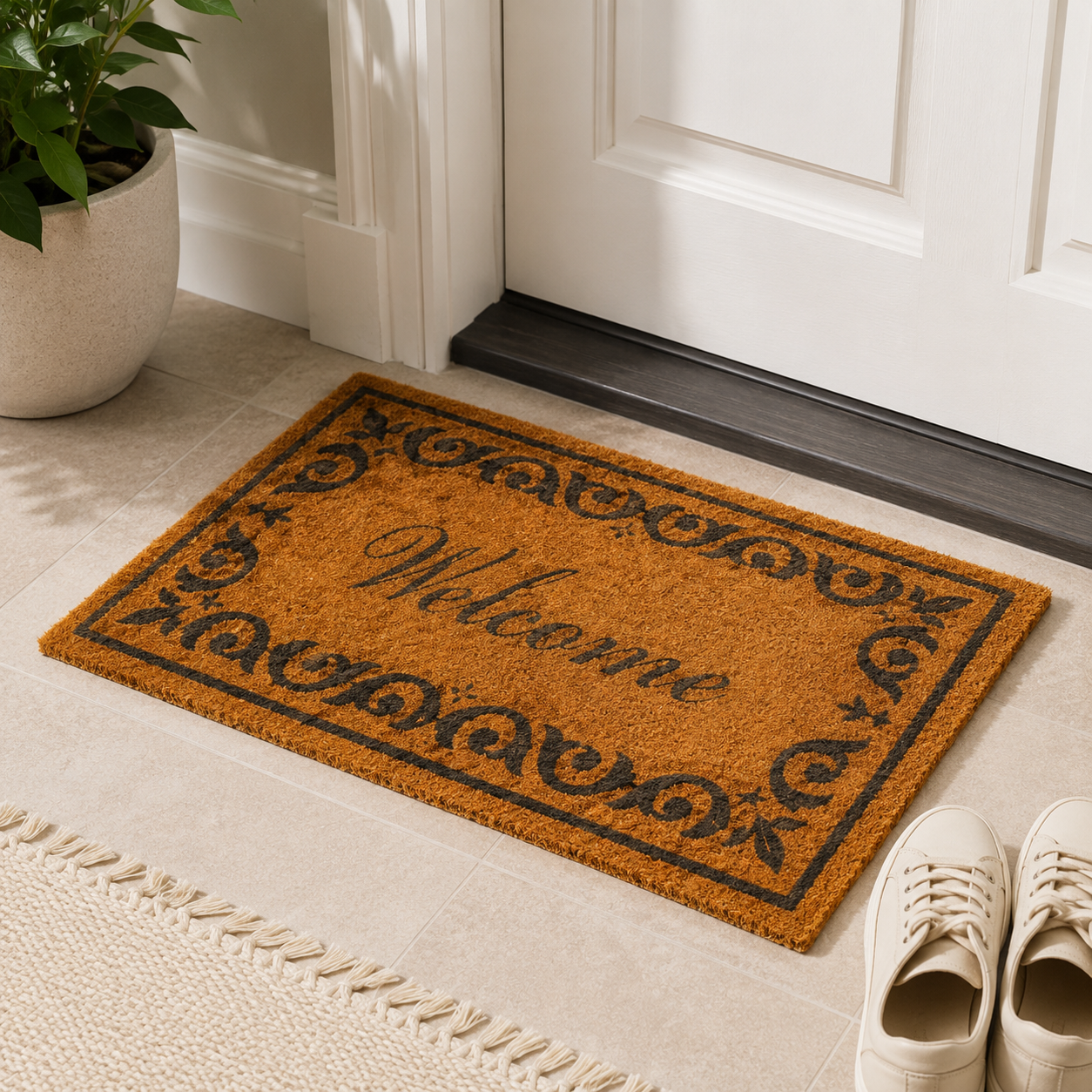Welcome Doormat for Entryway & Patio