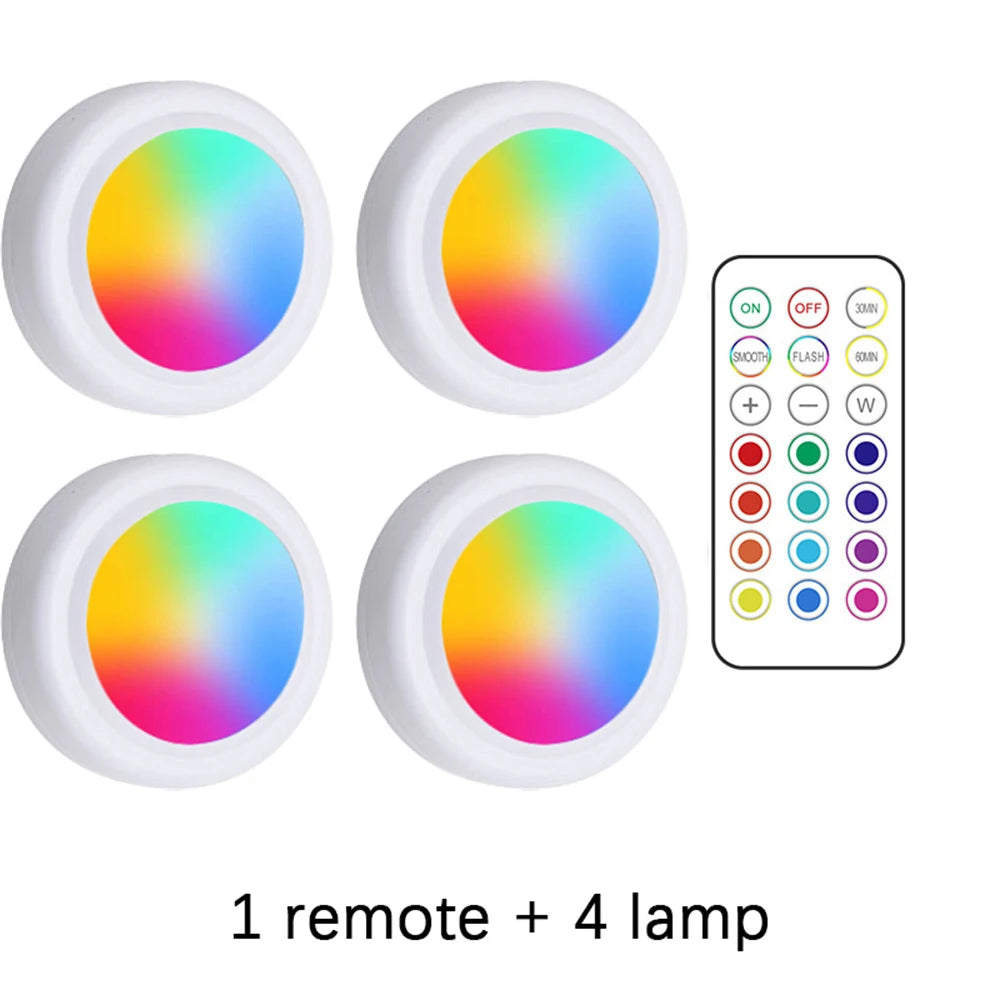 Wireless RGB Under Cabinet Lights – Remote Controlled